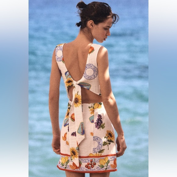 WT H&M DRESS WITH BOW AT BACK - Picture 3 of 10